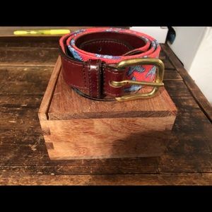 Smathers & Branson Needlepoint Starfish Belt 36